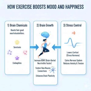Read more about the article How exercise improves mood and increases happiness levels