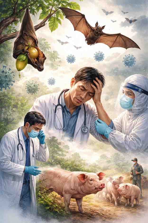 Where is Nipah virus found ?