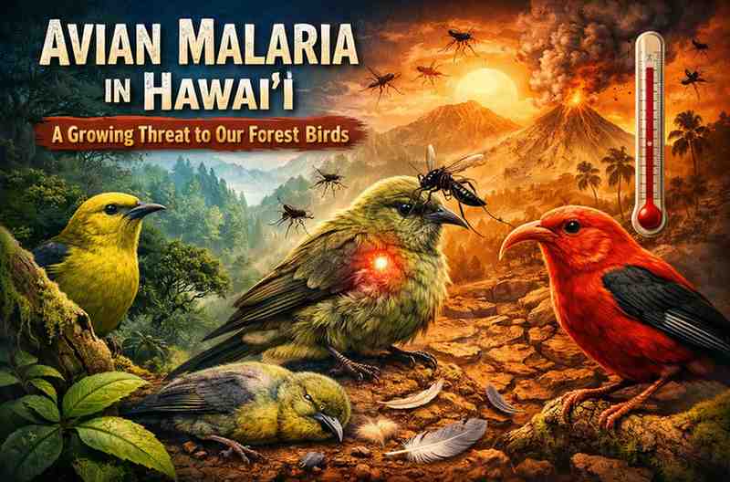 Read more about the article Scientists Warn: Avian Malaria Now Widespread in Hawaiʻi’s Forest Birds