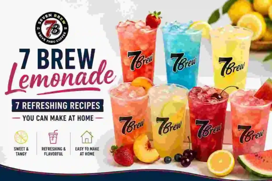 7 Brew lemonade recipes featuring strawberry, mango, peach, blue raspberry, and other refreshing flavors