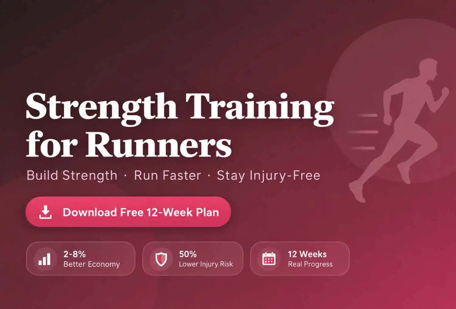 Strength training plan for runners with a 12-week workout program